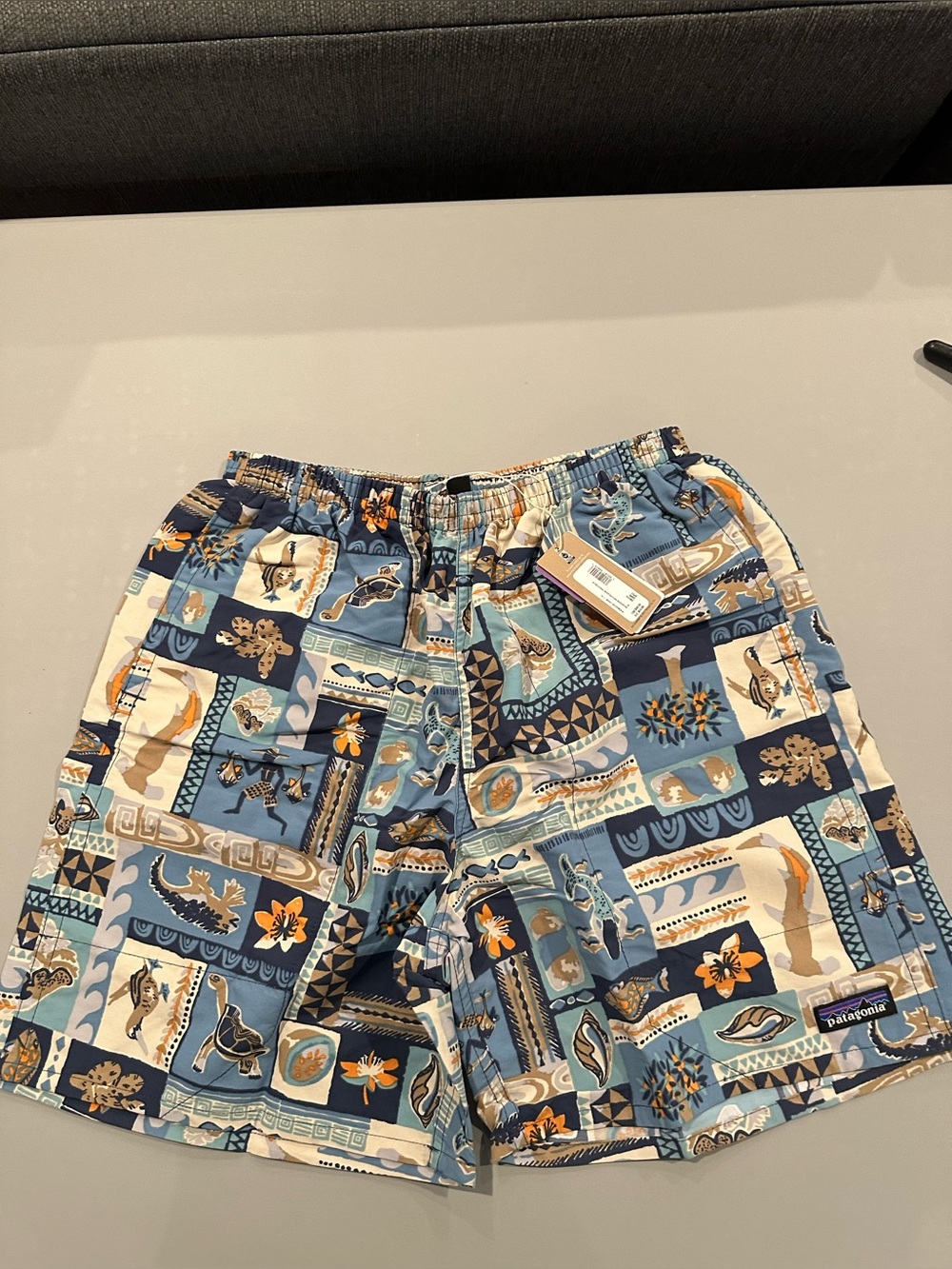 Patagonia Baggies Shorts Mens Large Multicolor Tropical Galapagos Swim Trunk nwt